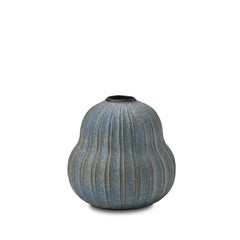 #41 Pumpkin Vessel in Indigo