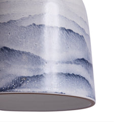 Bloom Pendant in Midnight and Opaque White Watercolor