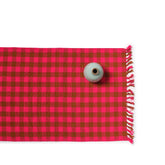 Big Gingham Table Runner in Pink