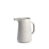Large Pitcher in Opaque White and Matte Brown
