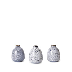 Buddy Vase in Opaque White and Midnight