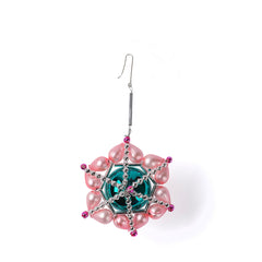 Large Star Ornament in Pink/Silver/Blue