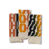 H-Pattern Tea Towels in Split Fountain (Set of 3)