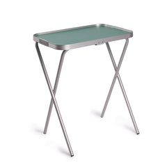 Folding Tray Table in Mint Green & Silver