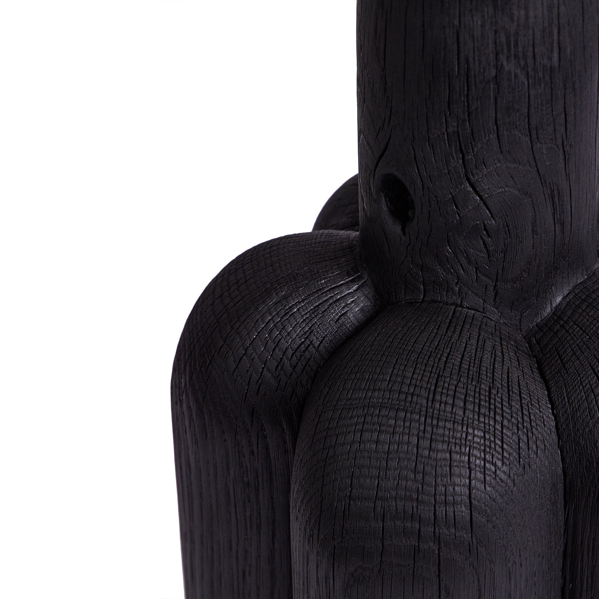 #6 Lobed Pedestal in Charred Oak