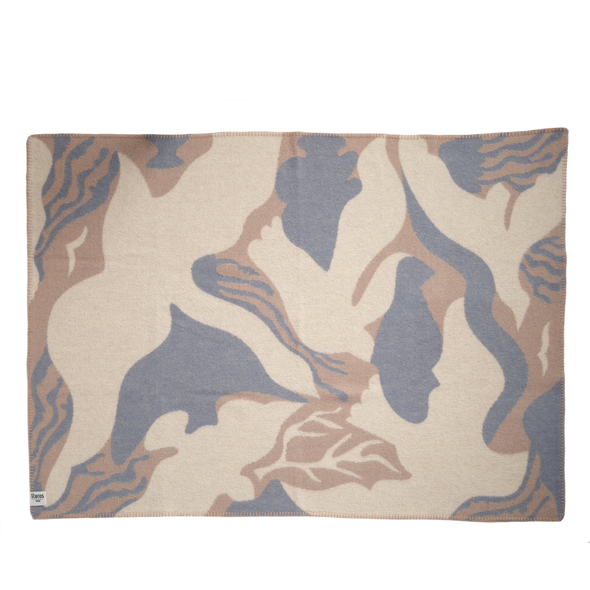Bird and Fish Mini Throw in Grey/Beige