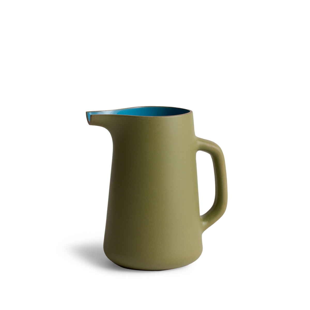 Large Pitcher in Pesto and Cerulean