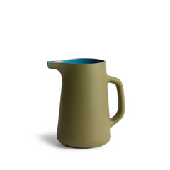 Large Pitcher in Pesto and Cerulean
