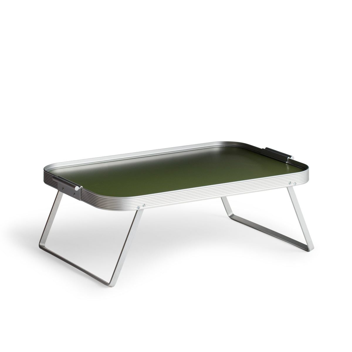 Lap Tray in Olive Green with Silver Surrounds