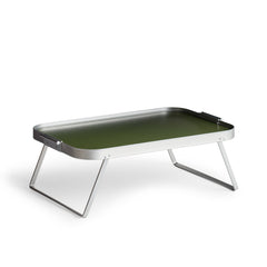Lap Tray in Olive Green with Silver Surrounds