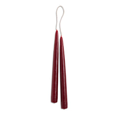 9" Taper Candle Set in Wine Red