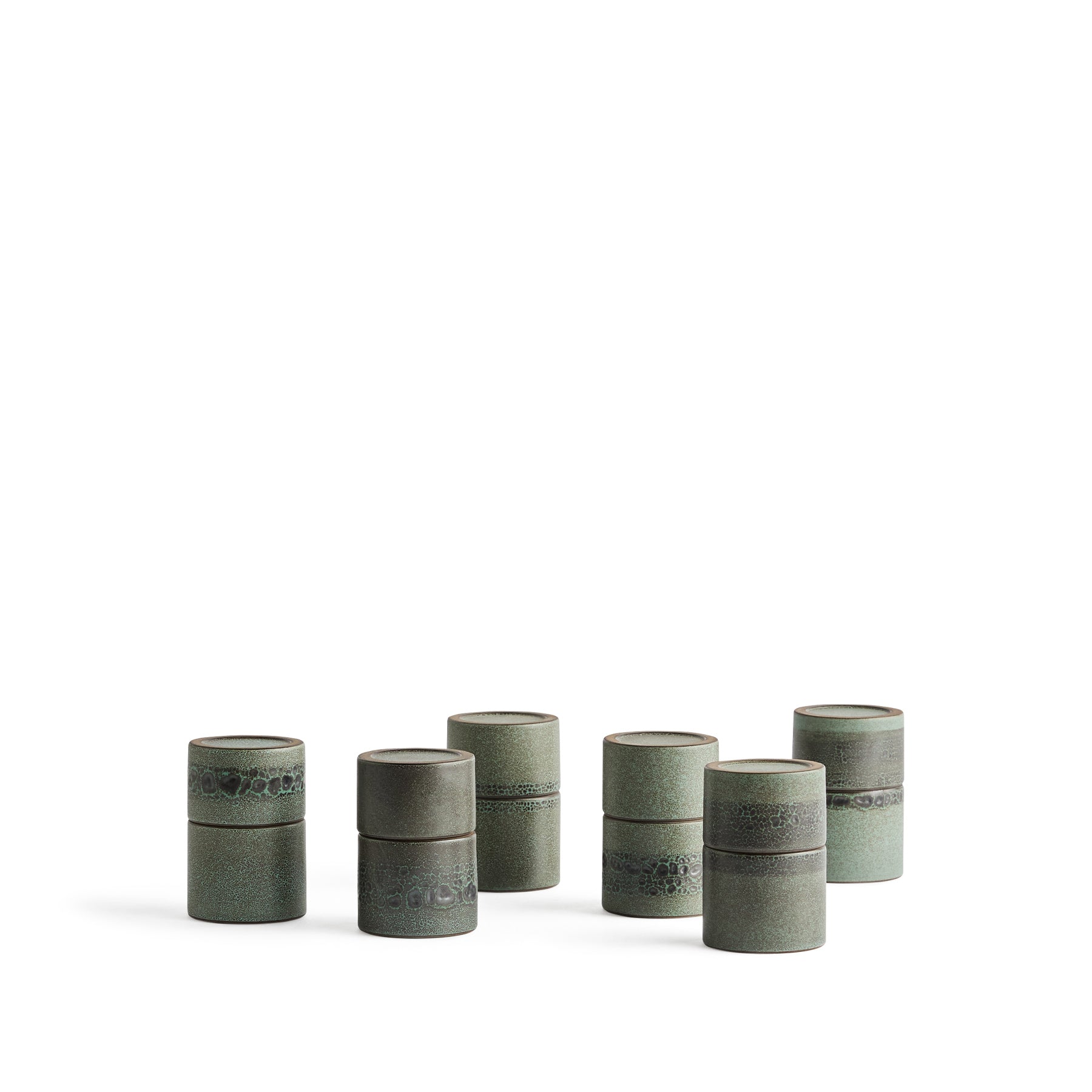 Matchstick Holder in Shell and Hematite