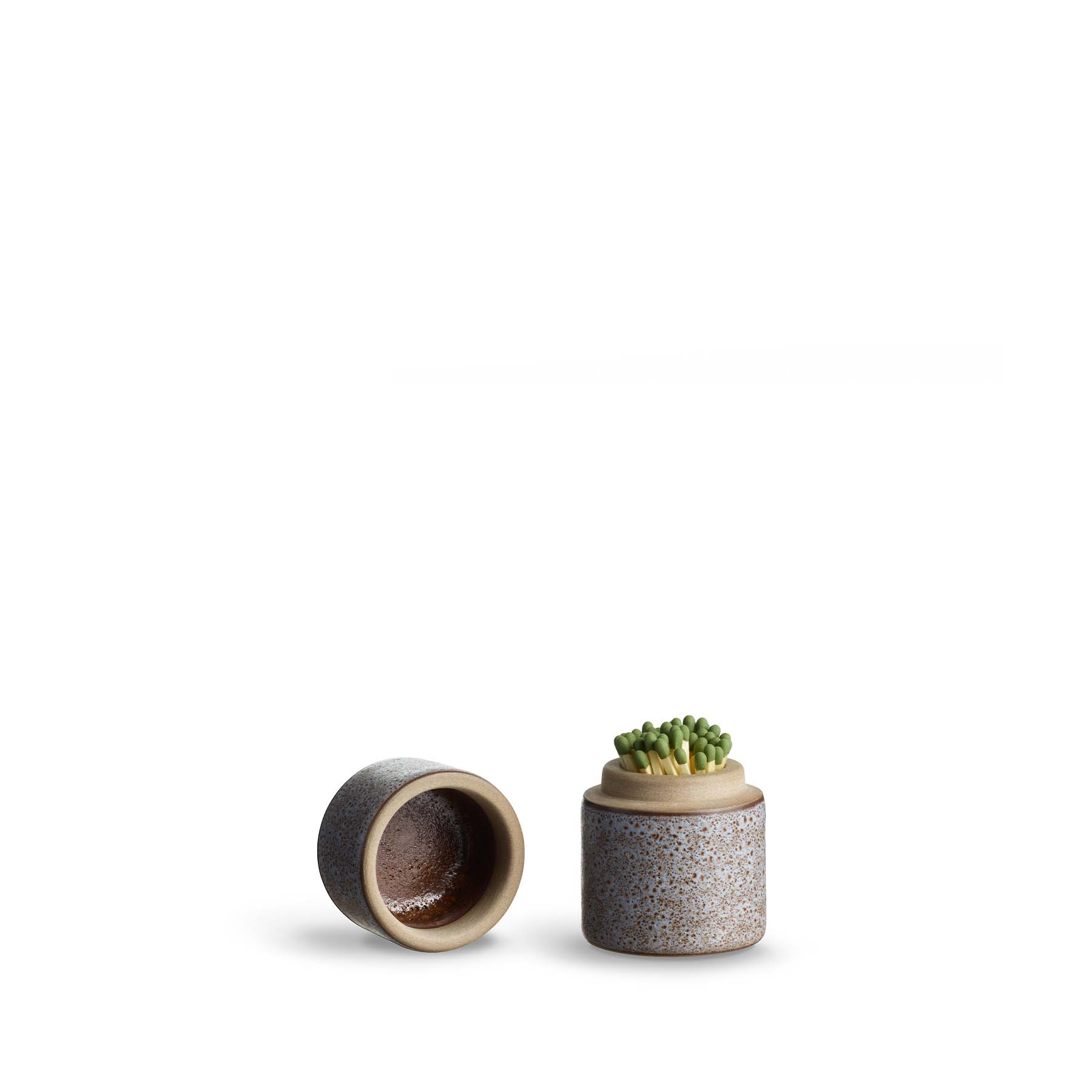 Matchstick Holder in Dawn and Matte Brown