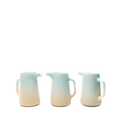 Large Pitcher in Aqua and Barley