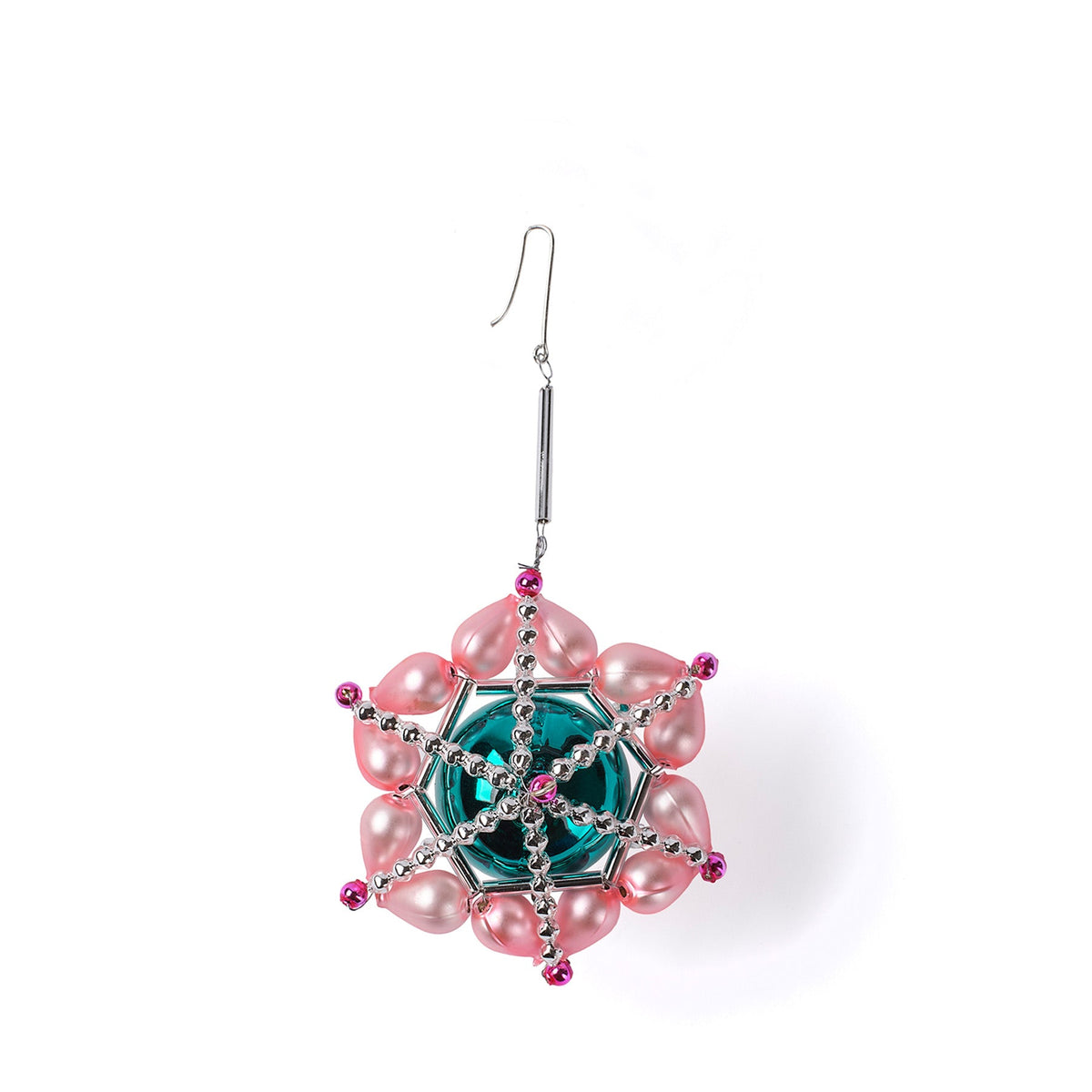 Large Star Ornament in Pink/Silver/Blue
