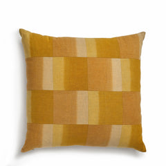 Hand Painted Patchwork Pillow in Spice