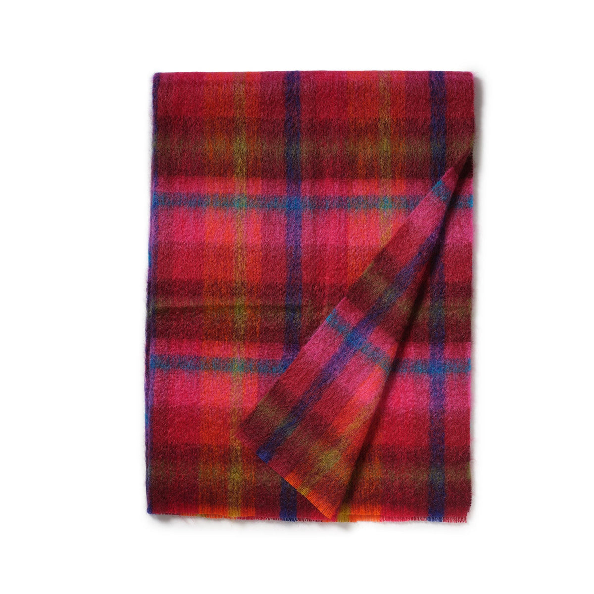 Mohair Throw in Hibiscus