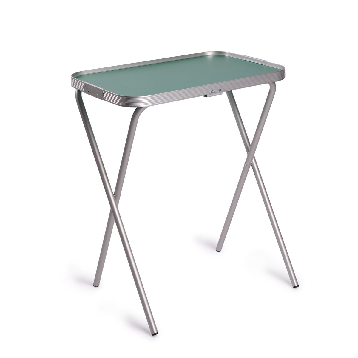 Folding Tray Table in Mint Green & Silver